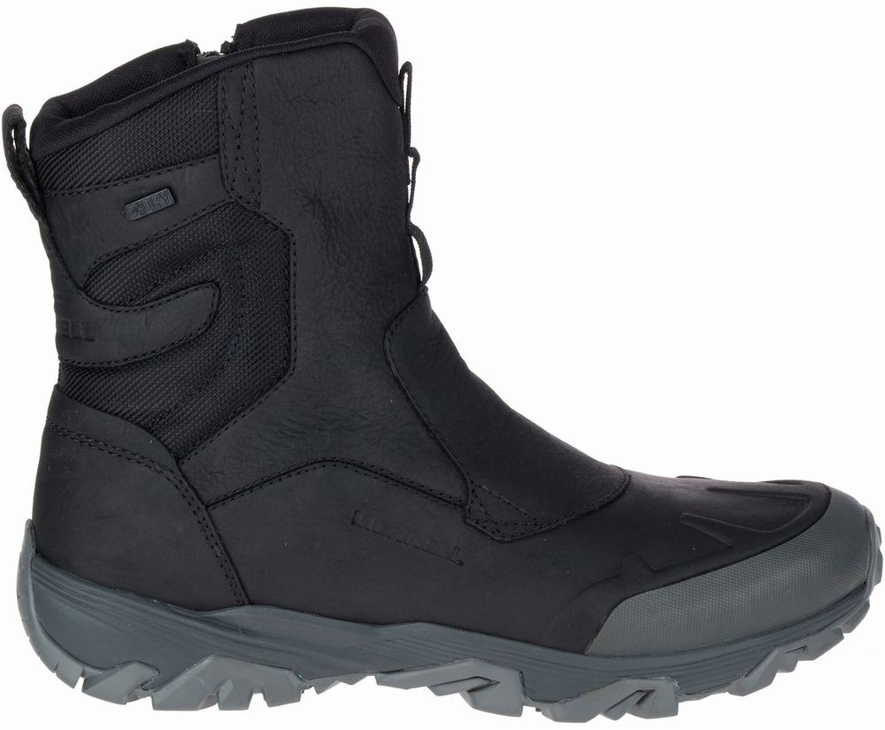 Merrell Men's Coldpack Ice+ 8\" Zip Polar Waterproof Winter Boots - Black ZA 581SIVBZD"